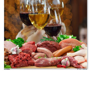 Pack 25 Láminas 1/8 Calendario 2027 Carne y Vinos